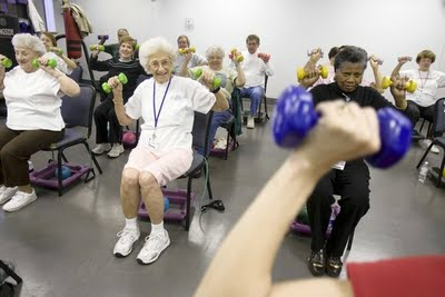 seniors exercising