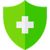 Medical safety shield icon